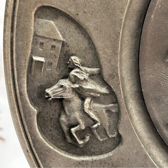 Vintage Pewter Plate American 1776 Declaration of Independence 9" by Hudson - Picture 7 of 9